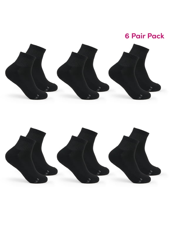 All Day Comfort Women's Socks, Sizes 4-12, 6-Pack