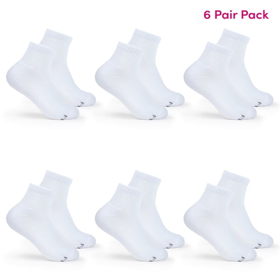 Fruit of the Loom All Day Comfort Women's Socks, Sizes 4-12, 6-Pack