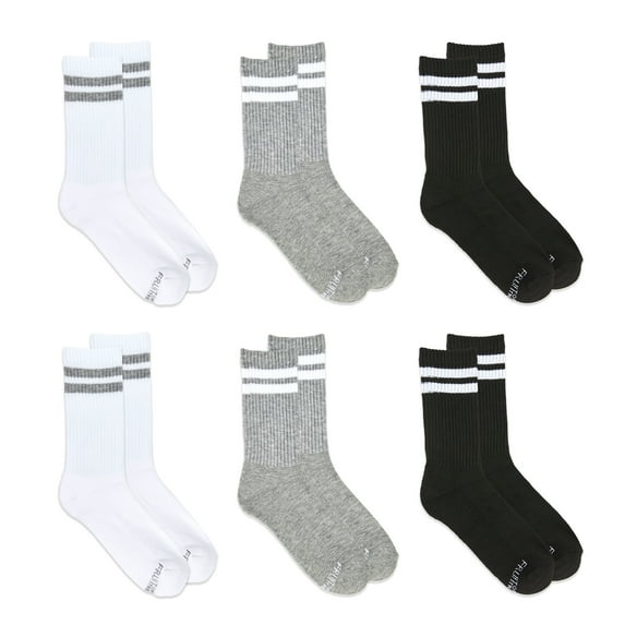 Fruit of the Loom All Day Comfort Women's Crew Socks, Sizes 4-10, 6-Pack