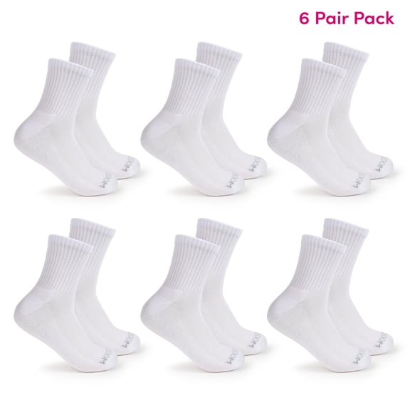 Fruit of the Loom All Day Comfort Women's Socks, Sizes 4-12, 6-Pack