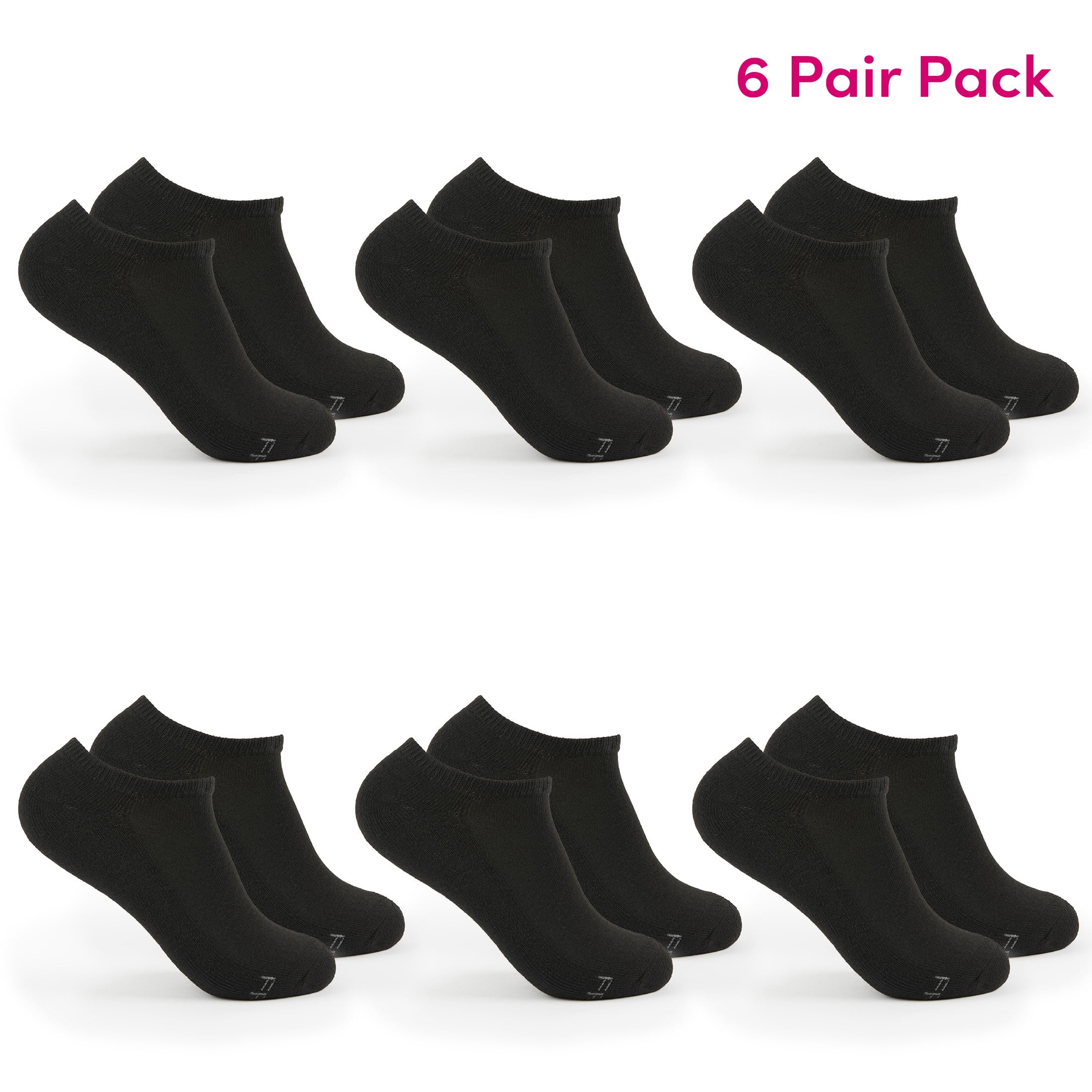 Fruit of the Loom All Day Comfort Women's Socks, Sizes 4-12, 6-Pack
