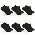 thumbnail image 1 of Fruit of the Loom All Day Comfort No-Show Socks for Women, Black, Sizes 4-10 (6-Pack), 1 of 6