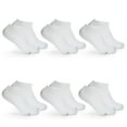 thumbnail image 1 of Fruit of the Loom All Day Comfort No-Show Socks for Women, White, Sizes 4-10 (6-Pack), 1 of 6