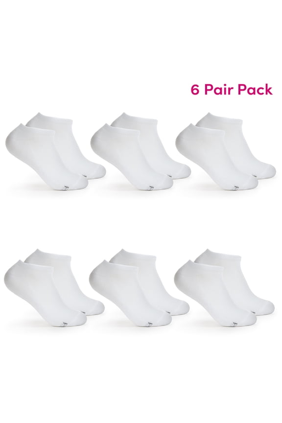 All Day Comfort Women's Socks, Sizes 4-12, 6-Pack