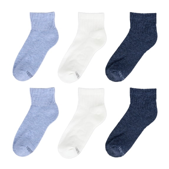 Fruit of the Loom All Day Comfort Women's Socks, Sizes 4-12, 6-Pack