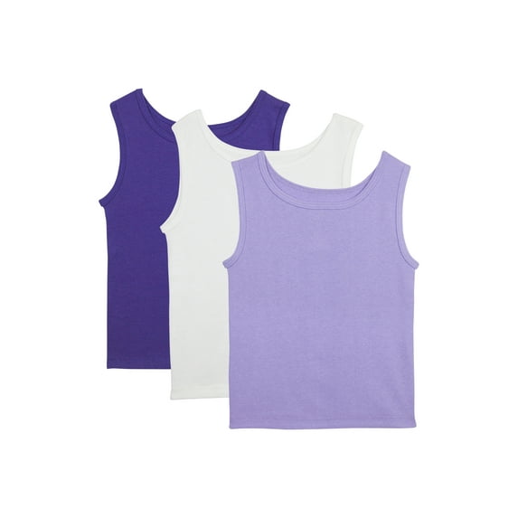 Fruit of the Loom Assorted Layering Tank Undershirts, 3 Pack (Little Girls & Big Girls)