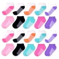 thumbnail image 1 of Fruit of the Loom Baby and Toddler Girl Low Cut Socks, 20-Pack, Size 6M-5T, 1 of 5