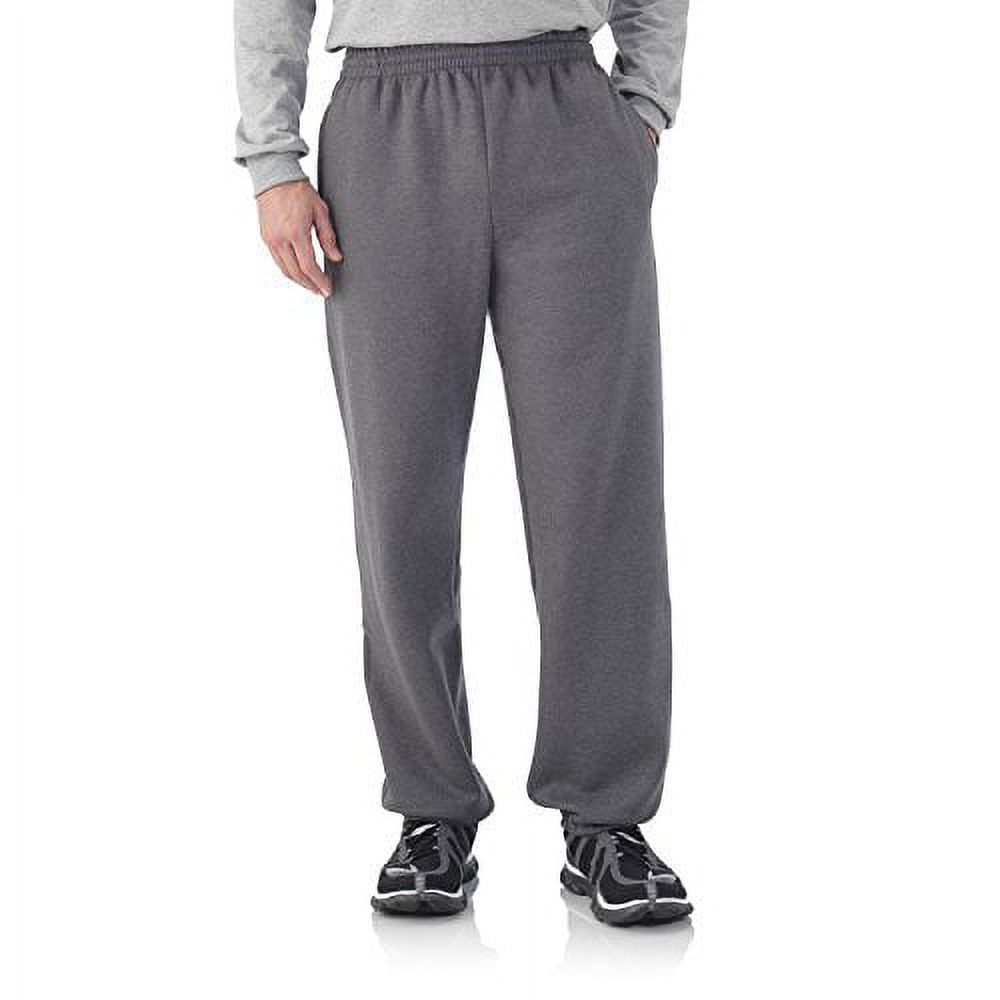 Fruit of the Loom Best Collection&#8482 Men's Fleece Elastic Bottom Pant Small Charcoal Heather - image 1 of 2