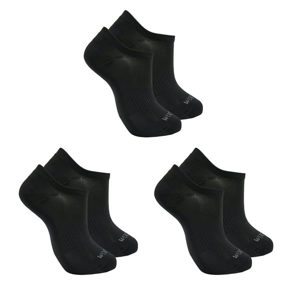 Fruit of the Loom Beyond Soft Sneaker Liner Socks for Women, Black, Sizes 4-10 (3-Pack)