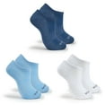 thumbnail image 1 of Fruit of the Loom Beyond Soft Sneaker Liner Socks for Women, Blue and White, Sizes 4-10 (3-Pack), 1 of 8