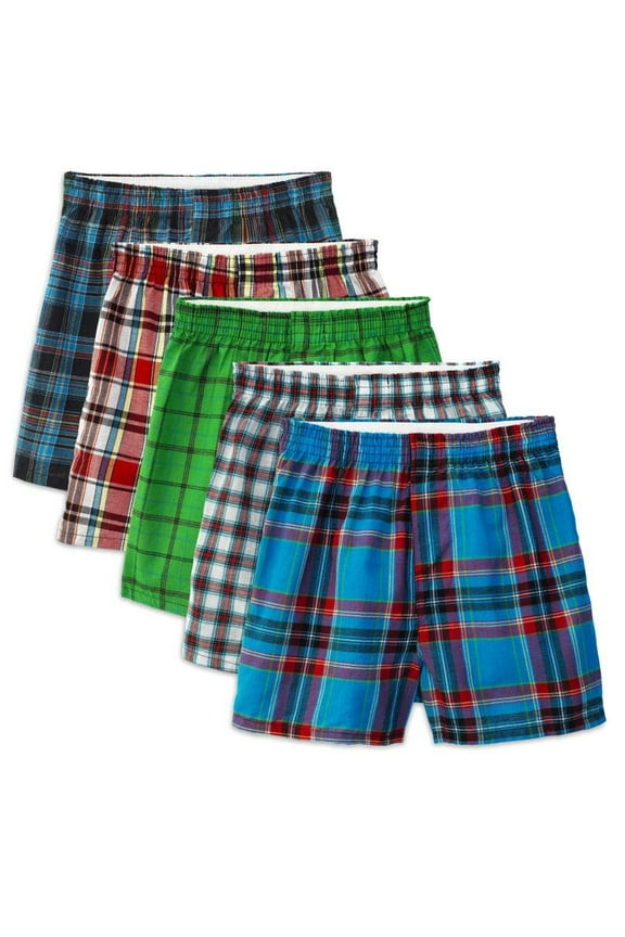 Big Boys' 5 Pack Covered Waistband Boxer