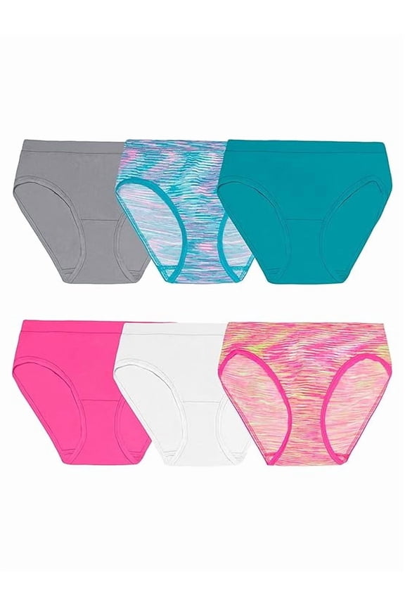 Big Girls' Seamless Hipster 6 Pack Size 6/8