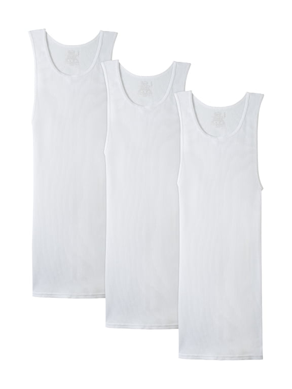 Big Men's A-Shirt Tank Undershirts, 3-Pack
