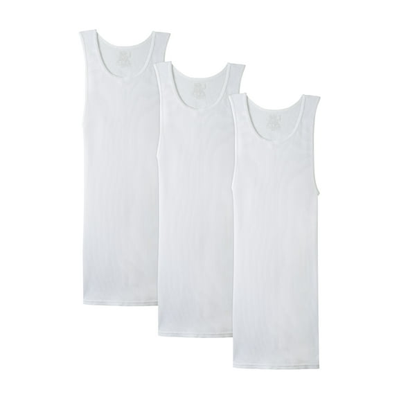 Fruit of the Loom Big Men's A-Shirt Tank Undershirts, 3-Pack