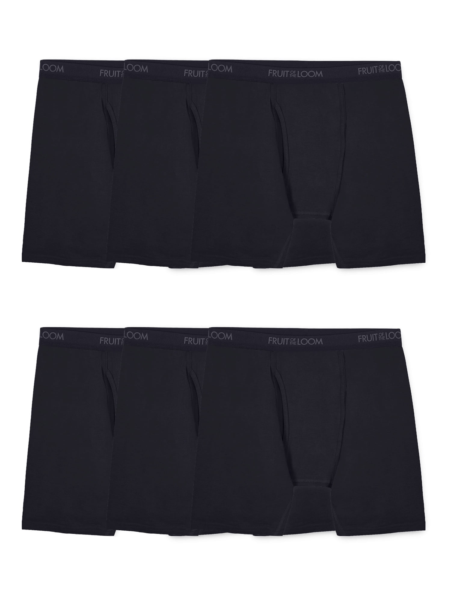 Fruit of the Loom Men's Stretch Cotton Boxer Briefs, 6-Pack