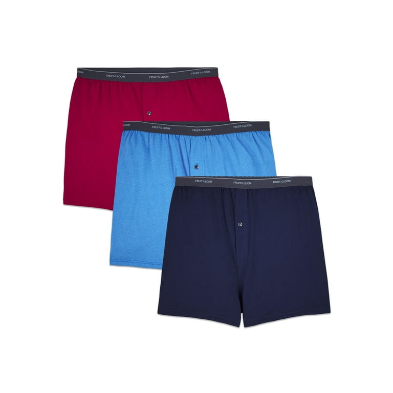 Fruit of the Loom Big Men's Knit Boxers, 3 Pack
