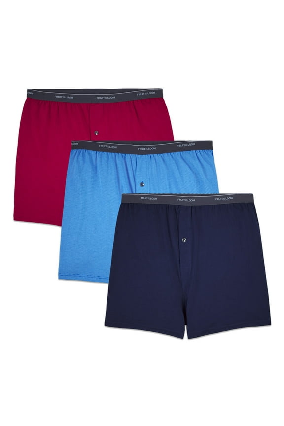 Big Men's Knit Boxers, 3-Pack