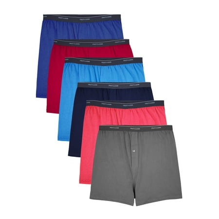 Fruit of the Loom Big Men's Knit Boxers, 6 Pack
