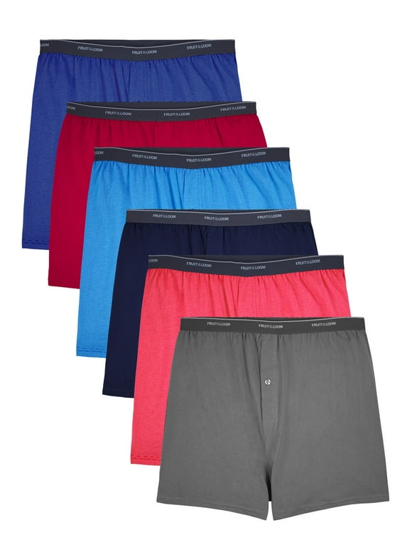 Fruit of the Loom Big Men's Knit Boxers, 6 Pack