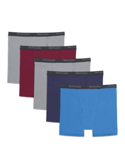 Fruit of the Loom Big Men's Micro-Stretch Boxer Briefs, 5 Pack, Sizes ...