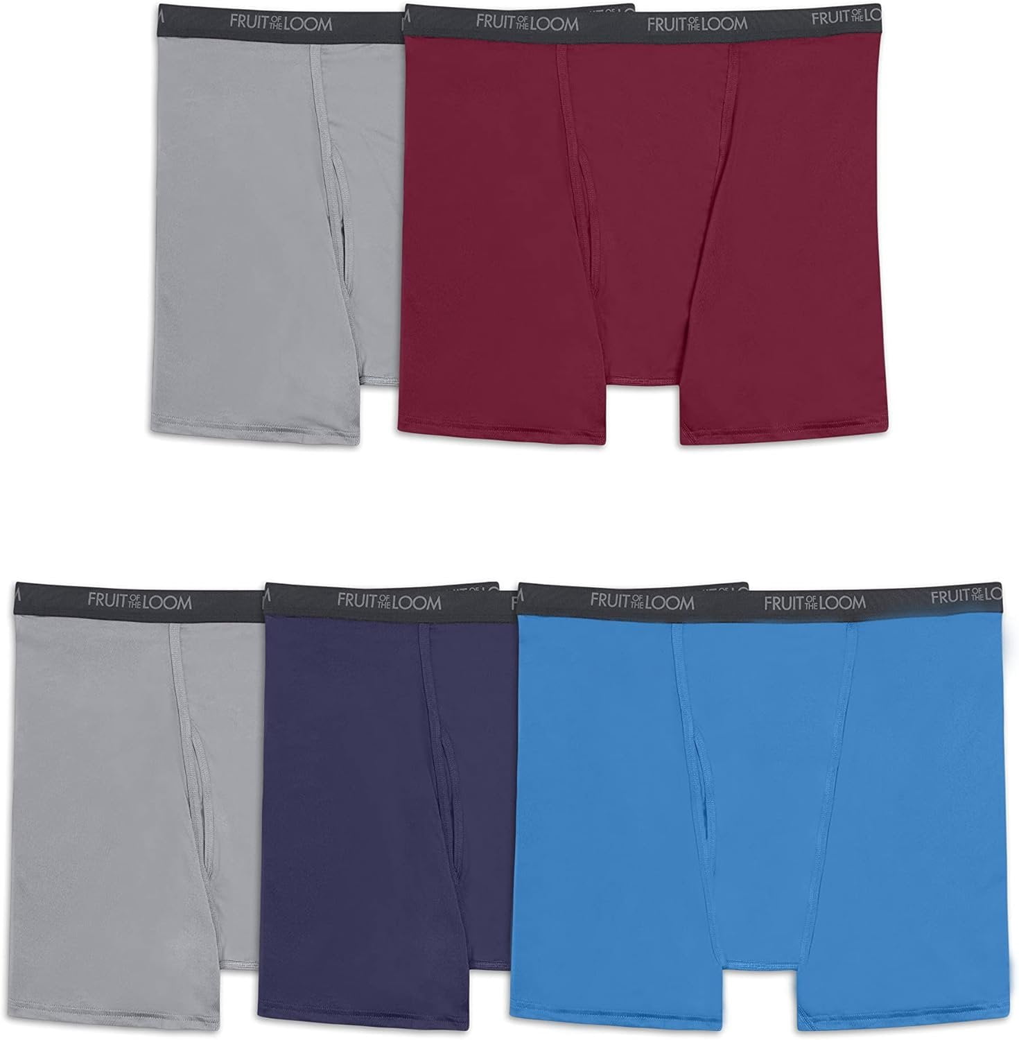 Fruit of the Loom Big Men's MicroStretch Boxer Briefs, 5 Pack