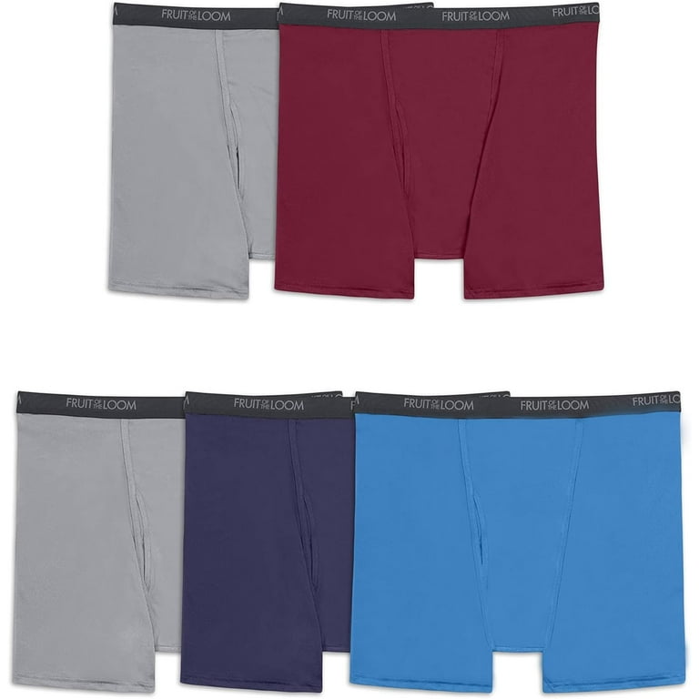 Fruit of the Loom Big Men's Micro-Stretch Boxer Briefs, 5 Pack