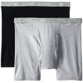 thumbnail image 1 of Fruit of the Loom Big Men's Tag Free Black and Gray Boxer Briefs, 1 of 5