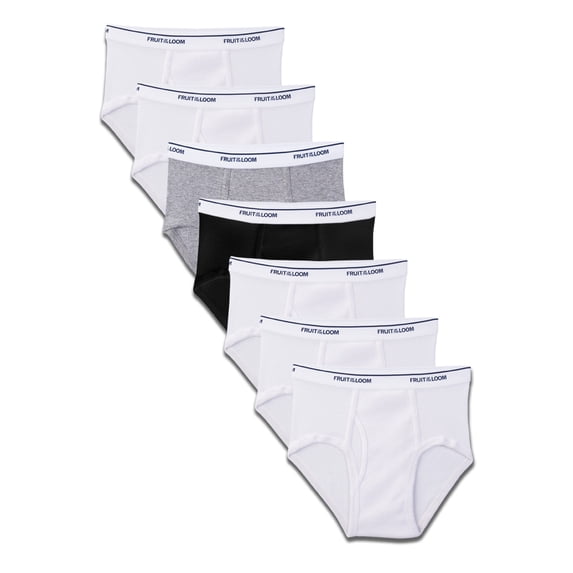 Fruit of the Loom Big Tag Free Cotton Briefs Assorted Colors, Boys  7 Pack  Wardrobe, Large