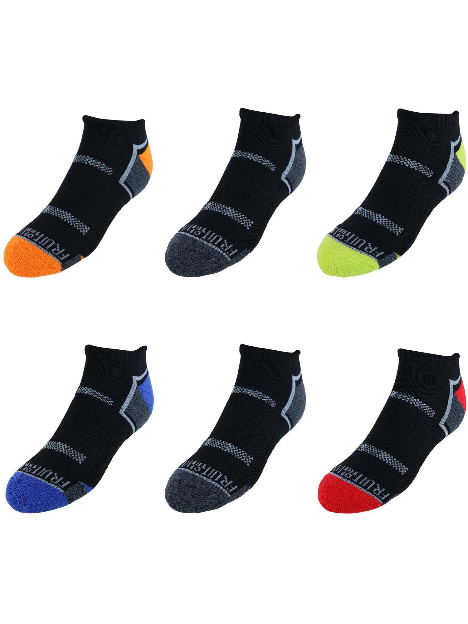 Fruit of the Loom Boy's Active Low Cut Tab Socks (6 Pair) - Walmart.com