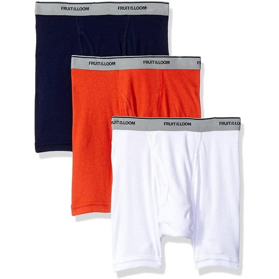 Fruit of the Loom Boy's CoolZone Assorted Boxer Briefs,3 Pack,Large