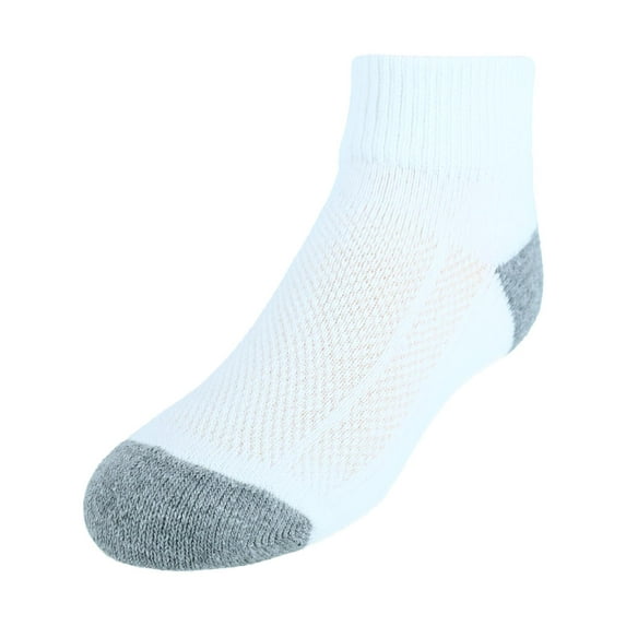 Fruit of the Loom Boy's Breathable Cotton Quarter Socks (6 Pair Pack)