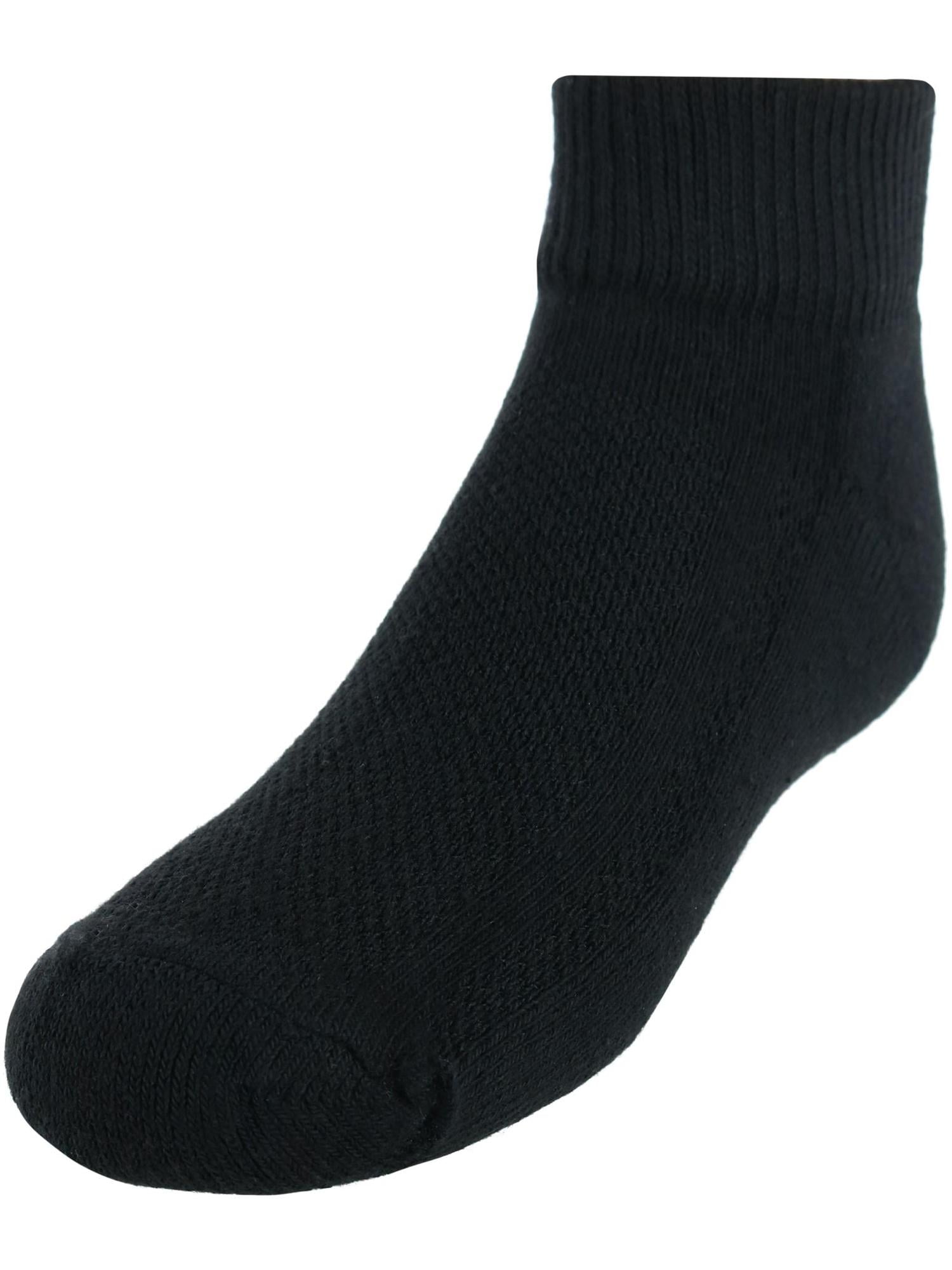 Fruit of the Loom Boy's Breathable Cotton Quarter Socks (6 Pair Pack ...