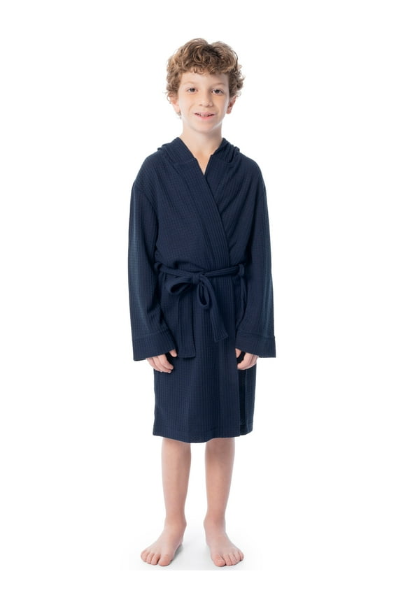 Boy's and Girl's Classic Core Sleep Waffle Robe, Sizes 4/5 -14/16