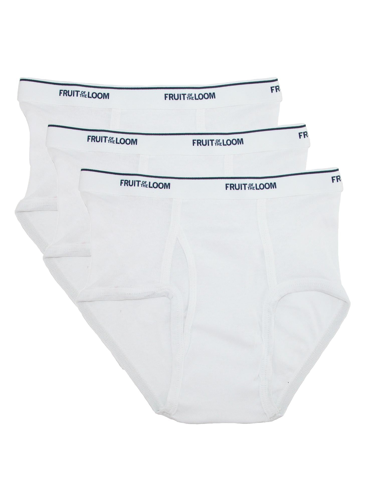 Fruit of the Loom Boy's Cotton Ribbed Brief Underwear (Pack of 3) 