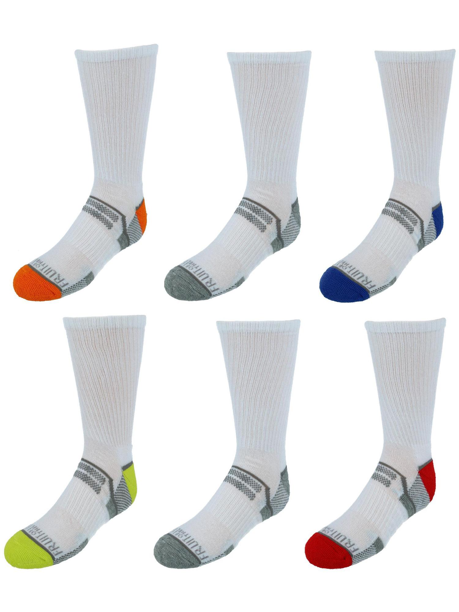 Fruit of the Loom Boy's Crew Socks (6 Pair Pack) - Walmart.com