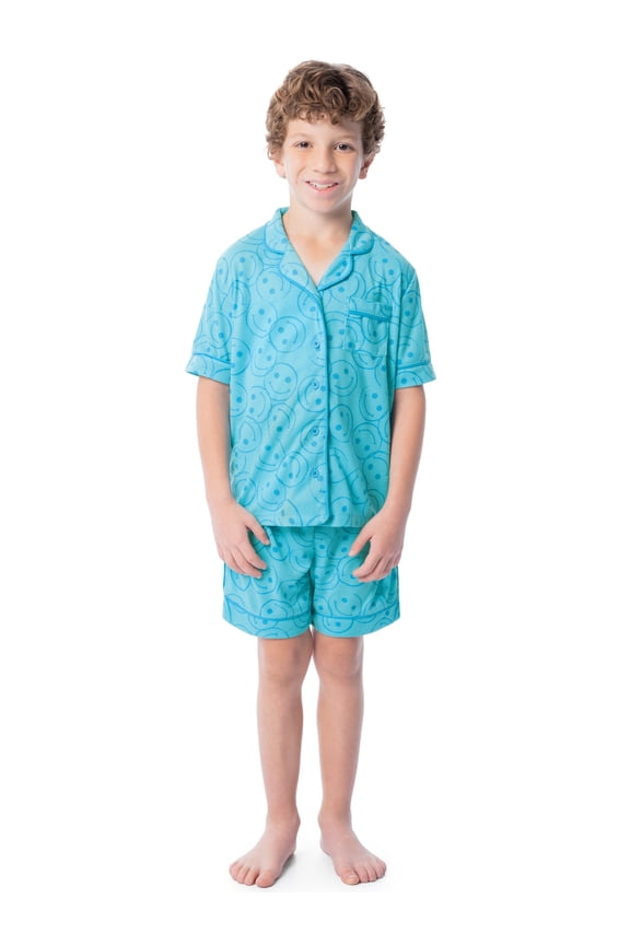 Energize Boy's Lose Fit Short Sleeve Top & Short Pajama Sleep Set, Sizes 4/5-14/16