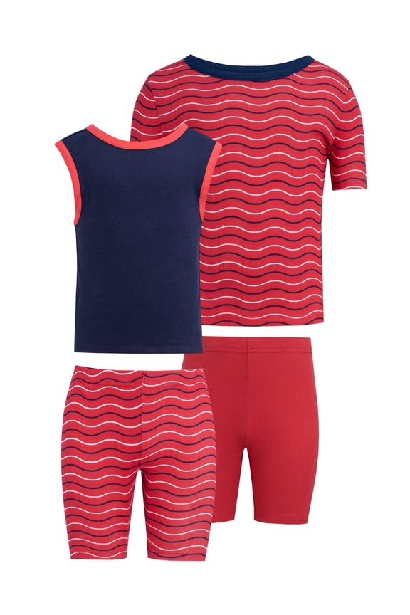 Boy's Energize Snug Fit Pajama Sleep Sets, 4-Piece, Sizes 4-12