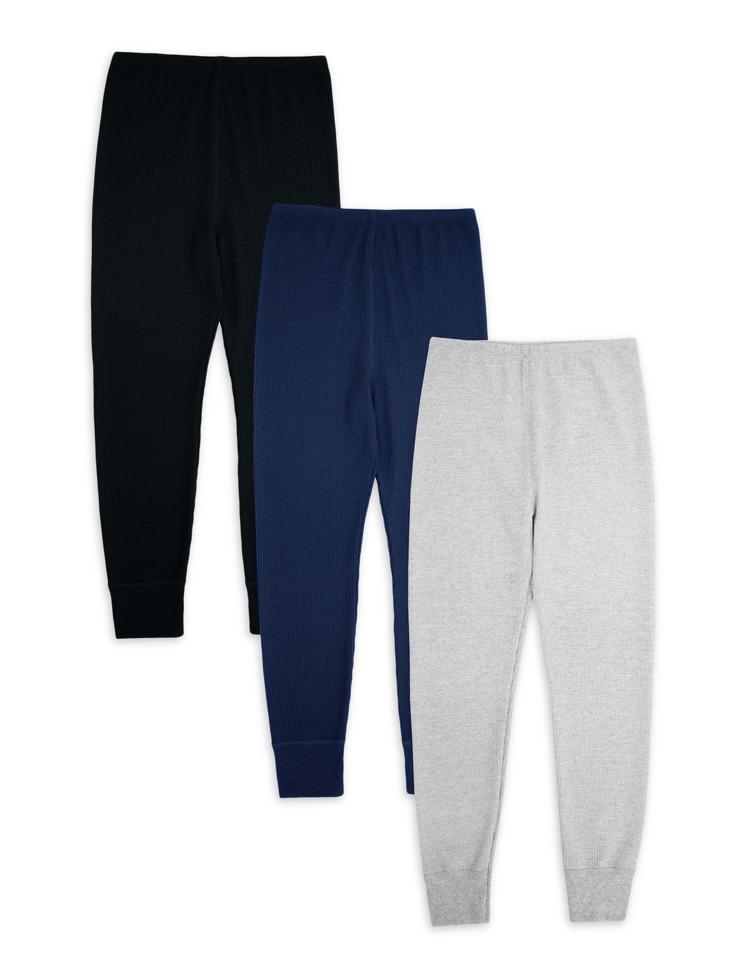 Fruit of the Loom Boy's & Girl's Waffle Thermal Bottoms, 3-Pack Set, Sizes 4-18 - image 1 of 11