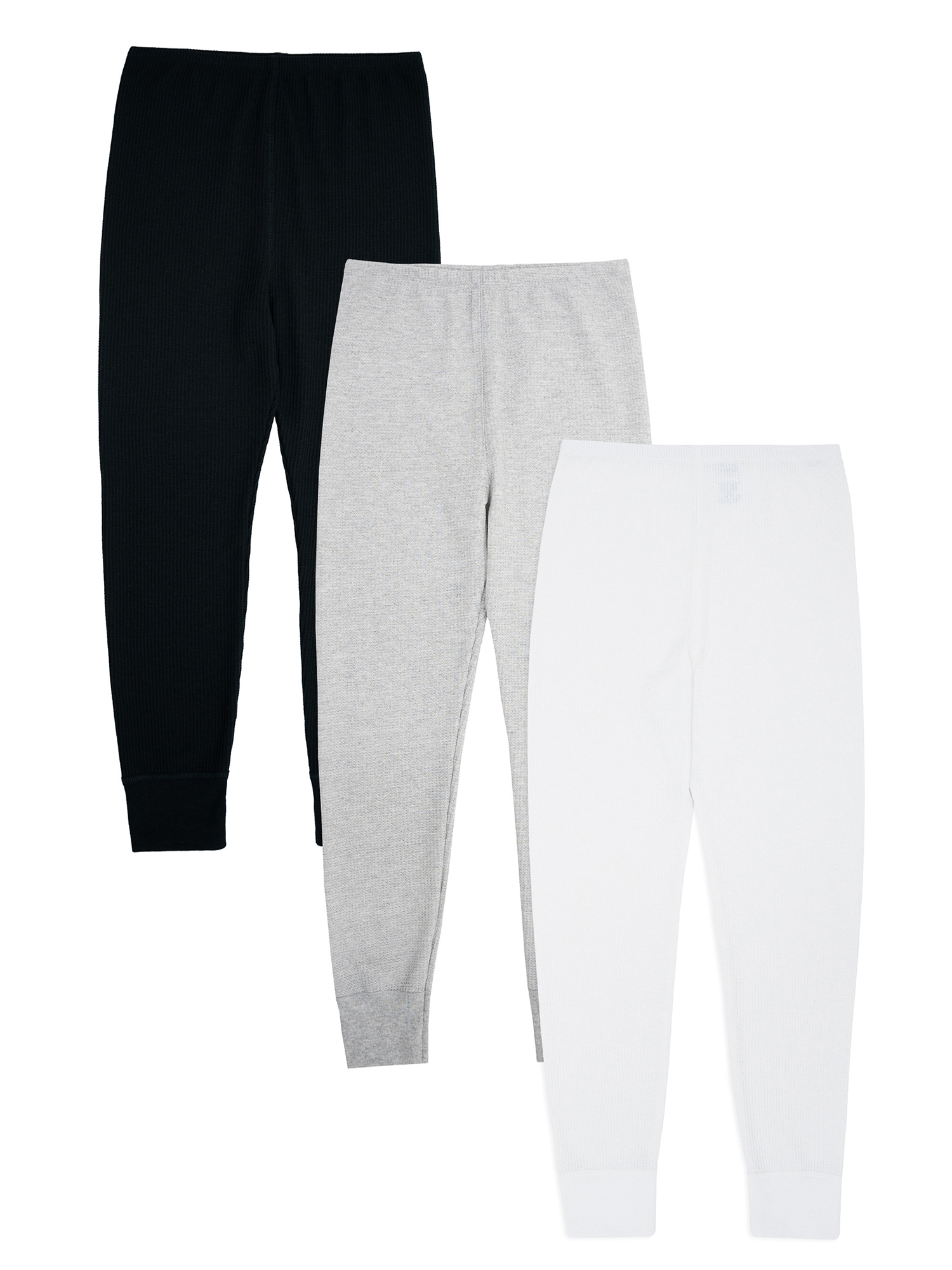 Fruit of the Loom Boy's & Girl's Waffle Thermal Bottoms, 3-Pack Set, Sizes 4-18 - image 1 of 10