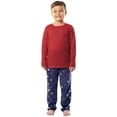 thumbnail image 1 of Fruit of the Loom Boy's Long Sleeve Fleece Pajama Set, 2-Piece, Sizes 4-16, 1 of 9