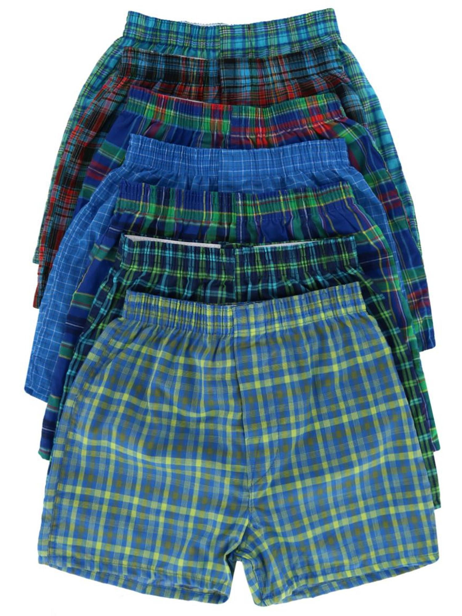 Fruit of the Loom Boy's Tartan Plaid Boxers Assorted (7 Pack) - Walmart.com