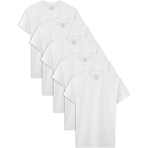 Fruit of the Loom Boy's White Crew Neck T-Shirts