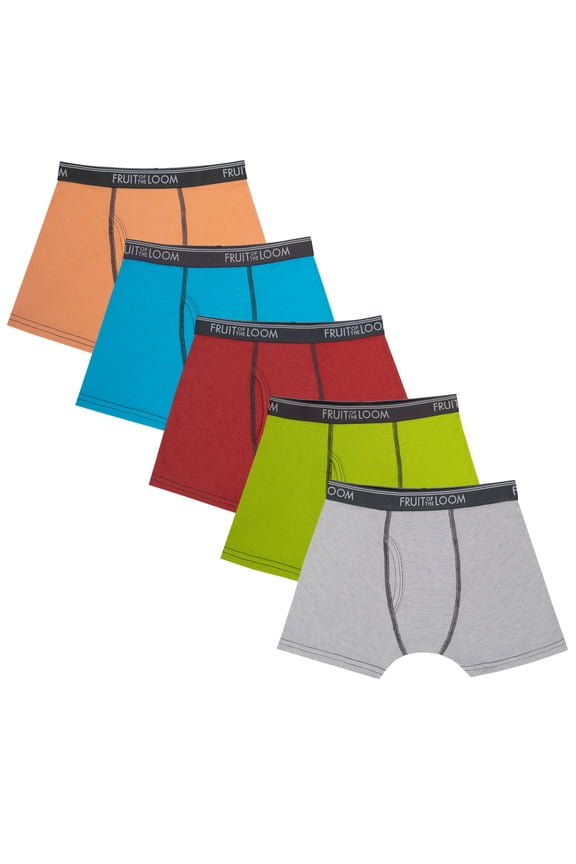 Boys' 360 Stretch True Comfort Boxer Brief Underwear, 5-Pack, Sizes S-XL