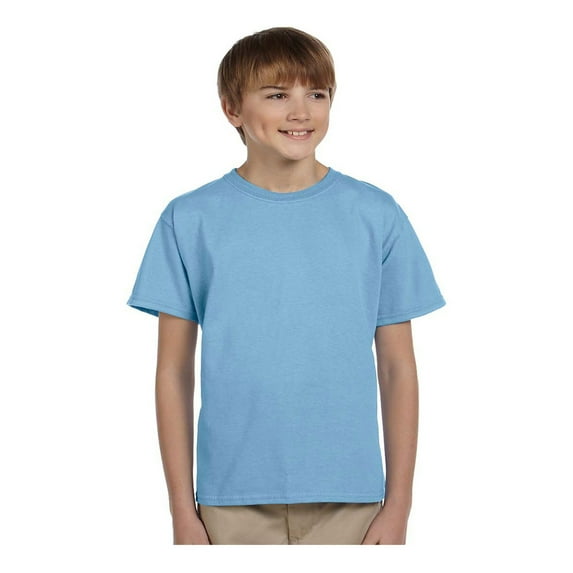 Fruit of the Loom Boys 4-12 Ribbed Collar Half-Sleeve T-Shirt