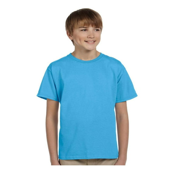 Fruit of the Loom Boys 4-12 Ribbed Collar Half-Sleeve T-Shirt