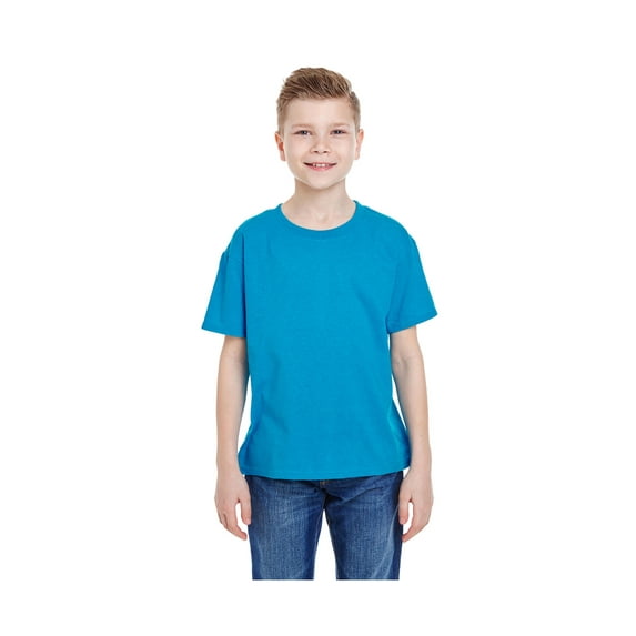 Fruit of the Loom Boys 4-12 Ribbed Collar Half-Sleeve T-Shirt