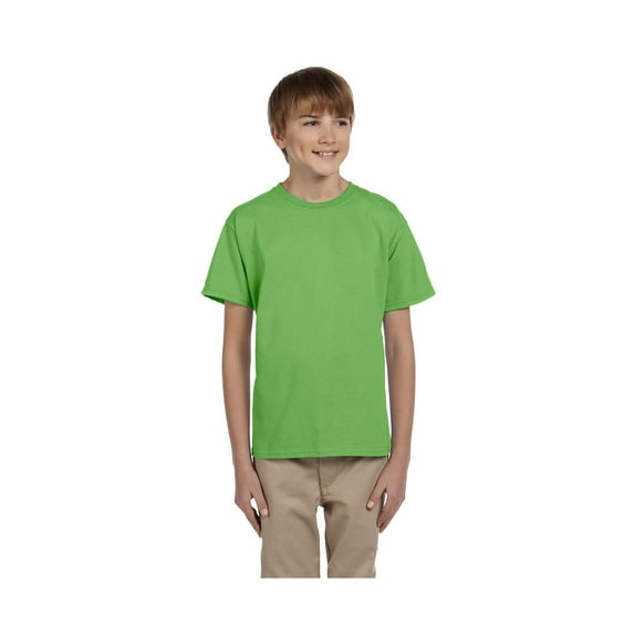 Fruit of the Loom Boys 4-12 Ribbed Collar Half-Sleeve T-Shirt