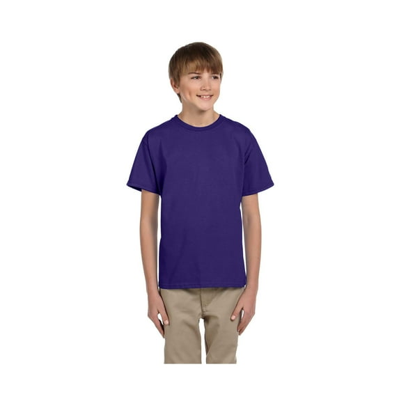 Fruit of the Loom Boys 4-12 Ribbed Collar Half-Sleeve T-Shirt