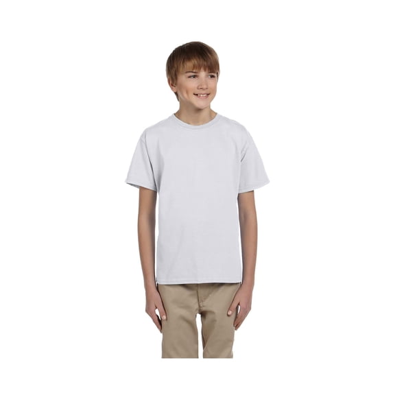 Fruit of the Loom Boys 4-12 Ribbed Collar Half-Sleeve T-Shirt