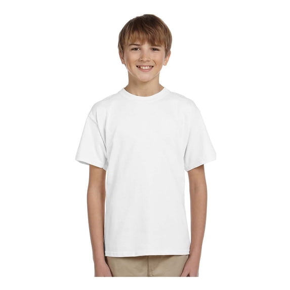 Fruit of the Loom Boys 4-12 Ribbed Collar Half-Sleeve T-Shirt